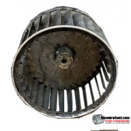 Single Inlet Aluminum Blower Wheel 5-3/16" Diameter 2-7/8" Width ¼" Bore with Counterclockwise Rotation SKU: 05060228-008-A-AA-CCW-001