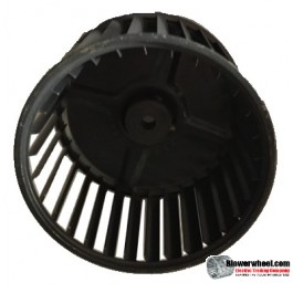 Single Inlet Steel Blower Wheel 5-3/16" Diameter 3-7/16" Width 5/16" Bore with Clockwise Rotation SKU: 05060314-010-S-AA-CW-001