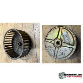 Single Inlet Galvanized Steel Blower Wheel 5-1/4" Diameter 2" Width 3/8" Bore with Clockwise Rotation SKU: 05080200-012-GS-AA-CW-001- ONLY 1 LEFT- FINAL SALE