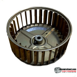 Single Inlet Steel Blower Wheel 5-1/4" Diameter 2-1/16" Width 5/16" Bore with Counterclockwise Rotation SKU: 05080202-010-GS-AA-CCW-001