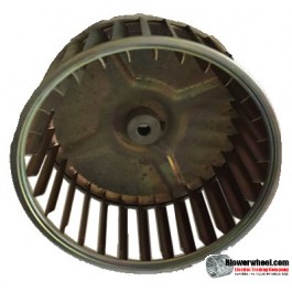 Single Inlet Galvanized Steel Blower Wheel 5-1/4" Diameter 2-7/16" Width 1/4" Bore with Clockwise Rotation SKU: 05080214-008-GS-AA-CW-001