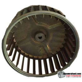 Single Inlet Galvanized Steel Blower Wheel 5-1/4" Diameter 2-7/16" Width 5/16" Bore with Clockwise Rotation SKU: 05080214-010-GS-AA-CW-001