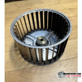 Single Inlet Aluminum Blower Wheel 5-1/4" Diameter 2-7/8" Width 5/16" Bore with Counterclockwise Rotation SKU: 05080228-010-S-AA-CCW-001 ONLY 1 LEFT AS IS