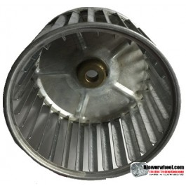Single Inlet Steel Blower Wheel 5-1/4" Diameter 3-7/16" Width 1/2" Bore with Clockwise Rotation SKU: 05080314-016-S-AA-CW-001