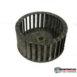 Single Inlet Galvanized Steel Blower Wheel 5-1/2" Diameter 2-9/16" Width 1/2" Bore with Counterclockwise Rotation SKU: 05160218-016-GS-T-CCW-001