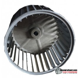 Single Inlet Steel Blower Wheel 5-5/8" Diameter 3-7/8" Width 1/2" Bore with Clockwise Rotation SKU: 05200328-016-S-AA-CW-001