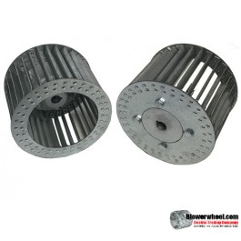 Single Inlet Aluminum Blower Wheel 9" Diameter 3-1/8" Width 5/8" Bore Counterclockwise rotation with an Inside Hub