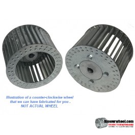 Single Inlet Steel Blower Wheel 6-1/4" D 3-1/8" W 7/8" Bore-Counterclockwise  rotation- with inside hub and Re-rods  SKU: 06080304-028-HD-S-CCW
