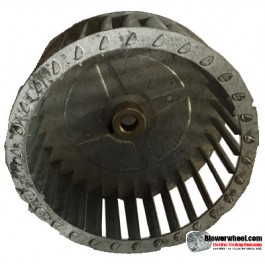 Single Inlet Steel Blower Wheel 6-1/16" Diameter 2-9/16" Width 1/2" Bore with Counterclockwise Rotation SKU: 06020218-016-S-T-CCW-001