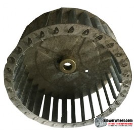 Single Inlet Steel Blower Wheel 6-1/8" Diameter 2-7/16" Width 1/2" Bore with Counterclockwise Rotation SKU: 06040214-016-S-T-CCW-001