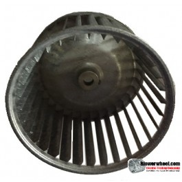 Single Inlet Steel Blower Wheel 6-3/16" Diameter 4-3/16" Width 1/2" Bore with Counterclockwise Rotation SKU: 06060406-016-S-AA-CCW-001