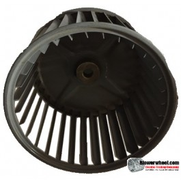 Single Inlet Steel Blower Wheel 6-3/16" Diameter 4-1/4" Width 1/2" Bore with Clockwise Rotation SKU: 06060408-016-S-AA-CW-001