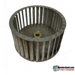 Single Inlet Galvanized Steel Blower Wheel 6-5/16" Diameter 3-9/16" Width 1/2" Bore with Counterclockwise Rotation SKU: 06100318-016-GS-T-CCW-001