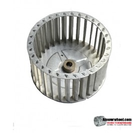Single Inlet Aluminum Blower Wheel 6-3/8" Diameter 3-1/2" Width 1/2" Bore with Clockwise Rotation SKU: 06120316-016-AS-T-CW-001