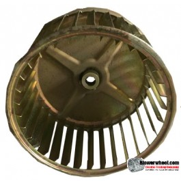 Single Inlet Galvanized Steel Blower Wheel 6-3/4" Diameter 3-11/16" Width 1/2" Bore with Counterclockwise Rotation SKU: 06240322-016-GS-AA-CCW-001