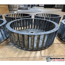 Single Inlet Steel Blower Wheel 7-1/2" Diameter 2-1/8" Width 1/2" Bore with Counterclockwise Rotation SKU: 07160204-016-S-T-CCW-001