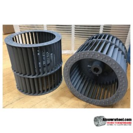 Double Inlet Steel Blower Wheel 7-1/2" Diameter 7-1/4" Width 3/4" Bore Counterclockwise rotation with a Single Neck Hub