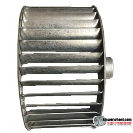 Single Inlet Steel Blower Wheel 8" Diameter 4-1/8" Width 5/8" Bore with Clockwise Rotation with outside hub SKU: 08000404-020-S-T-CW-O-001