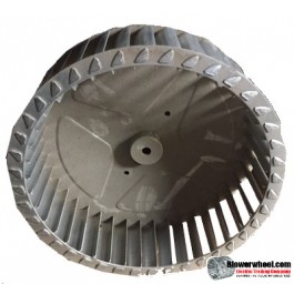 Single Inlet Aluminum Blower Wheel 8-1/8" Diameter 2-3/8" Width 5/16" Bore with Counterclockwise Rotation with steel hub SKU: 08040212-010-AS-T-CCW-001