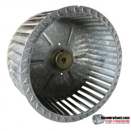 Single Inlet Steel Blower Wheel 8-1/2" Diameter 4-7/8" Width 1/2" Bore with Clockwise Rotation SKU: 08160428-016-S-T-CW-001