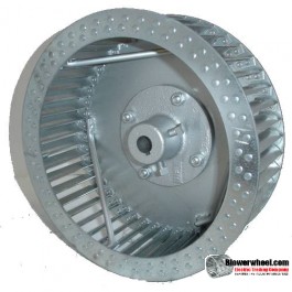 Single Inlet Steel Blower Wheel 15" D 7-1/2" W 1-7/16" Bore-Counterclockwise  rotation- with inside hub SKU: 15000716-114-HD-S-CCW-R