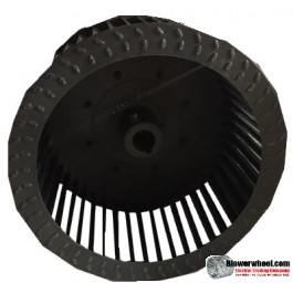 Single Inlet Steel Blower Wheel 9-1/4" Diameter 5" Width 7/8" Bore with Clockwise Rotation SKU: 09080500-028-S-T-CW-001