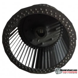 Single Inlet Steel Blower Wheel 9-3/4" Diameter 7-1/2" Width 1-1/2" Bore with Clockwise Rotation SKU: 09240716-116-S-T-CW-001