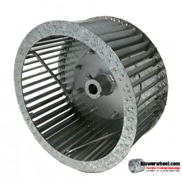 Single Inlet Steel Blower Wheel 12" D 5-1/8" W 3/4" Bore-Clockwise  rotation- with inside hub,re-rods- SKU: 12000504-024-HD-S-CW