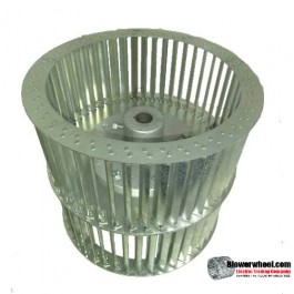 Double Inlet Aluminum Blower Wheel 9-1/2" D 6-3/8" W 1/2" Bore-Counterclockwise  rotation- with single neck hub SKU: 09160612-016-HD-A-CCWDW