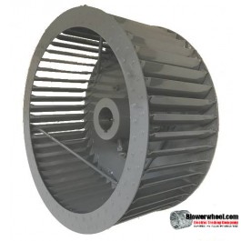 Single Inlet Steel Blower Wheel 13-7/8" D 6" W 1-5/8" Bore-Clockwise  rotation- with inside hub and re-rods- SKU: 13280600-120-HD-S-CW-R