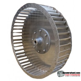 Single Inlet Aluminum Blower Wheel 18" D 4-1/8" W 3/4" Bore-Clockwise  rotation- with inside hub SKU: 18000404-024-HD-A-CW
