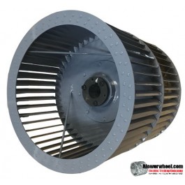 Double Inlet Aluminum Blower Wheel 18" D 18-1/4" W 2-1/4" Bore-Clockwise  rotation- with Q style taper lock hub and re-rods- SKU: 18001808-208-HD-A-CWDW-R-QTLH