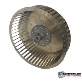 Single Inlet Steel Blower Wheel - Clockwise Rotation - Heavy Duty - 1" Bore - Inside Hub - SKU 13080304-100-HD-S-CW-003-Q1