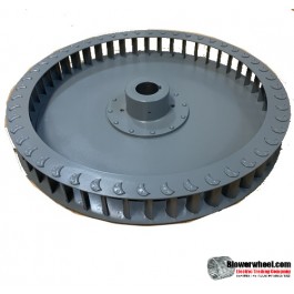 Single Inlet Steel Blower Wheel 18-5/8" D 2.32" outer Width- 2in blade width 1-5/8" Bore-Clockwise  rotation- with inside hub SKU: 18200211-120-HD-S-CW