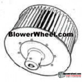 Single Inlet Steel Blower Wheel 8" D 3-1/8" W 14mm Bore-Clockwise  rotation- with outside hub and re-rods SKU: 08000304-14mm-HD-S-CW-O-R