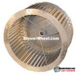 Single Inlet Steel Blower Wheel 12-3/8" Diameter 6" Width 1" Bore Counterclockwise rotation with an Inside Hub and Re-Rods