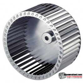 Single Inlet Galvanized Steel Blower Wheel 7-1/2" Diameter 2-3/8" Width 1/2" Bore with Counterclockwise Rotation SKU: 07160212-016-GS-T-CCW-001