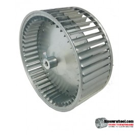Lau Double Inlet Galvanized Steel Blower Wheel 10-5/8" diameter 7-1/8" width 1/2" bore CONVEX Center Disc Clockwise Rotation