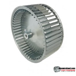 Double Inlet Galvanized Steel Blower Wheel 12" D 11" W 1/2" Bore-Clockwise  rotation- with inside hub SKU: 12001100-016-AA-GS-CWDW