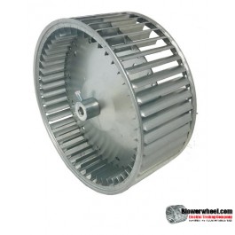 Lau Double Inlet Stainless Steel Blower Wheel 9-1/2" diameter 8" width 1/2" bore CONVEX Center Disc Clockwise Rotation