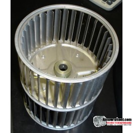 Lau Double Inlet Aluminum with Steel Hub Blower Wheel 6-5/16" diameter 7-5/8" width 1/2" bore Counterclockwise Rotation
