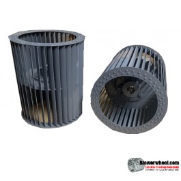 Double Inlet Aluminum Blower Wheel 8" D 10-1/4" W 1/2" Hub-Counterclockwise  rotation- with  single neck hub  SKU: 08001008-016-HD-S-CCWDW