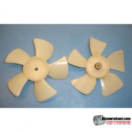 Fan Blade 4" Diameter - SKU:FB-0400-5-R-P-CW-Q1-Sold in Quantity of 1