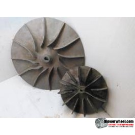 Paddle Wheel Cast Aluminum Blower Wheel 13-1/2" Diameter 1-1/2" Width 11/16" Bore with Clockwise-Counterclockwise Rotation SKU: PW13160116to0018-022-CastA-Blade12Flat-Radial-Design-01