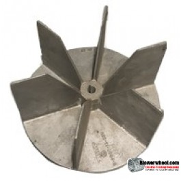Paddle Wheel Cast Aluminum Blower Wheel 11" Diameter 5-1/2" Width 5/8" Bore with Clockwise-Counterclockwise Rotation SKU: PW11000516-020-CastA-Blade6Flat-Radial-Design-01 AS IS