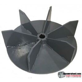 Shrouded Radial Aluminum Blower Wheel 23" D 5" W 1-3/8" Bore - with STEEL inside hub SKU: SRBW23000500-112-HD-AS-Radial