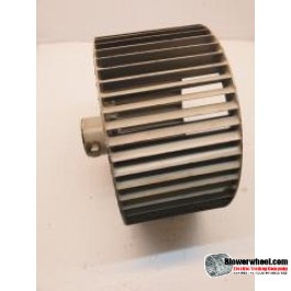 Single Inlet Aluminum Blower Wheel 6" Diameter 5-1/8" Width 1/2" Bore Clockwise rotation with an Outside Hub