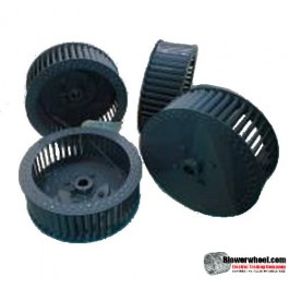Single Inlet Steel Blower Wheel 7-1/2" Diameter 4-1/8" Width 1/2" Bore Counterclockwise rotation with Outside Hub and Re-Rods