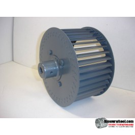 Single Inlet Aluminum Blower Wheel 10-13/16" Diameter 4-3/8" Width 3/4" Bore Clockwise rotation with an Outside Hub