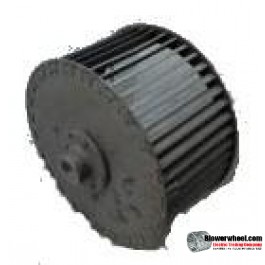 Single Inlet Steel Blower Wheel 6" Diameter 3-1/8" Width 1/2" Bore Clockwise rotation with Outside Hub and Re-Rods